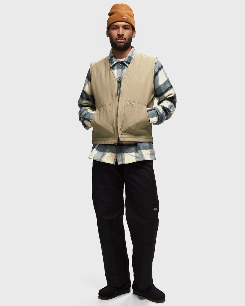 Kläder och accessoarer Dickies Duck Canvas Gilet Man Desert Sand Size XS Svart | 0A4YQK
