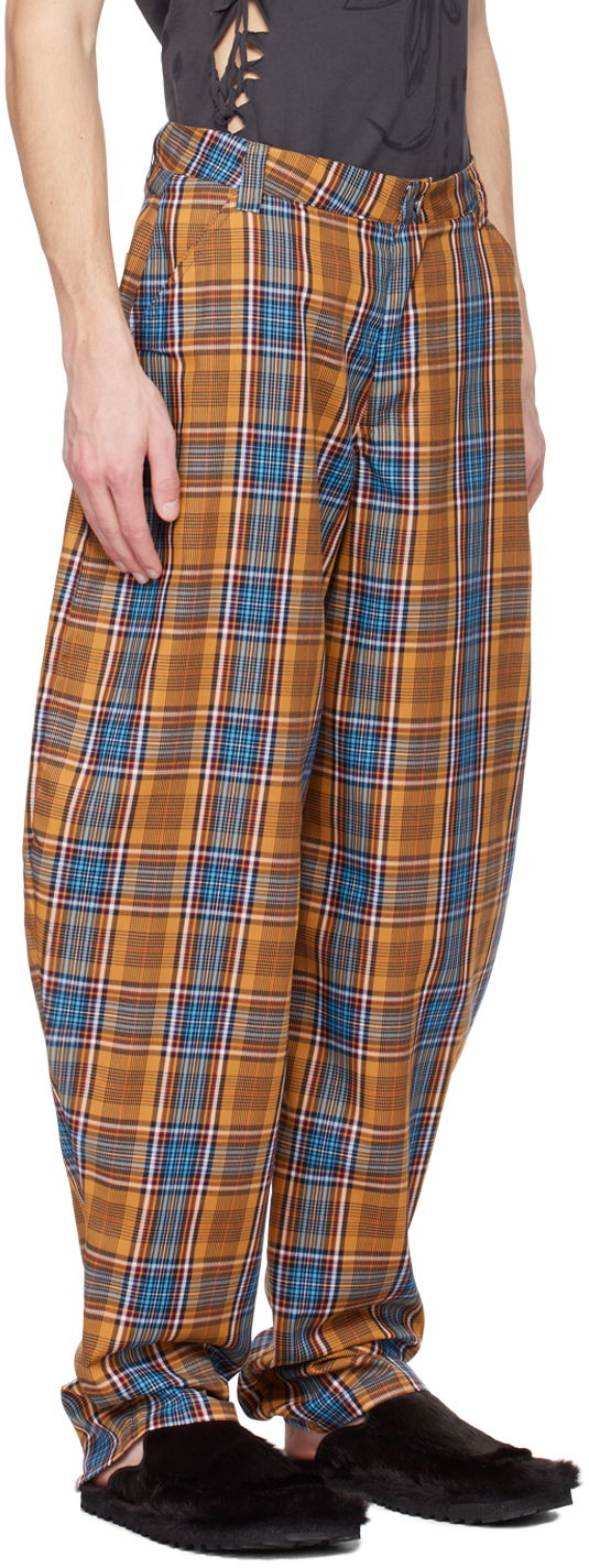 Byxor Collina Strada Collina Strada GRR Plaid Trousers Orange | XX6428, 1