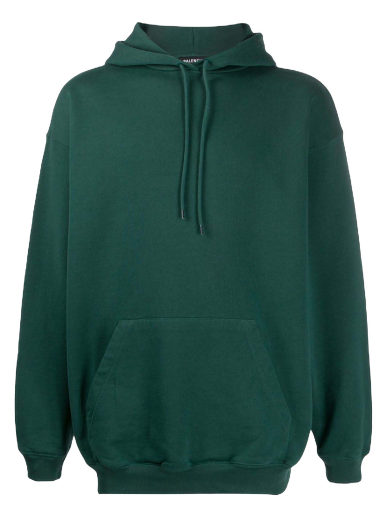 Sweatshirt Balenciaga Logo Print Hoodie Grön | 570798THV793230