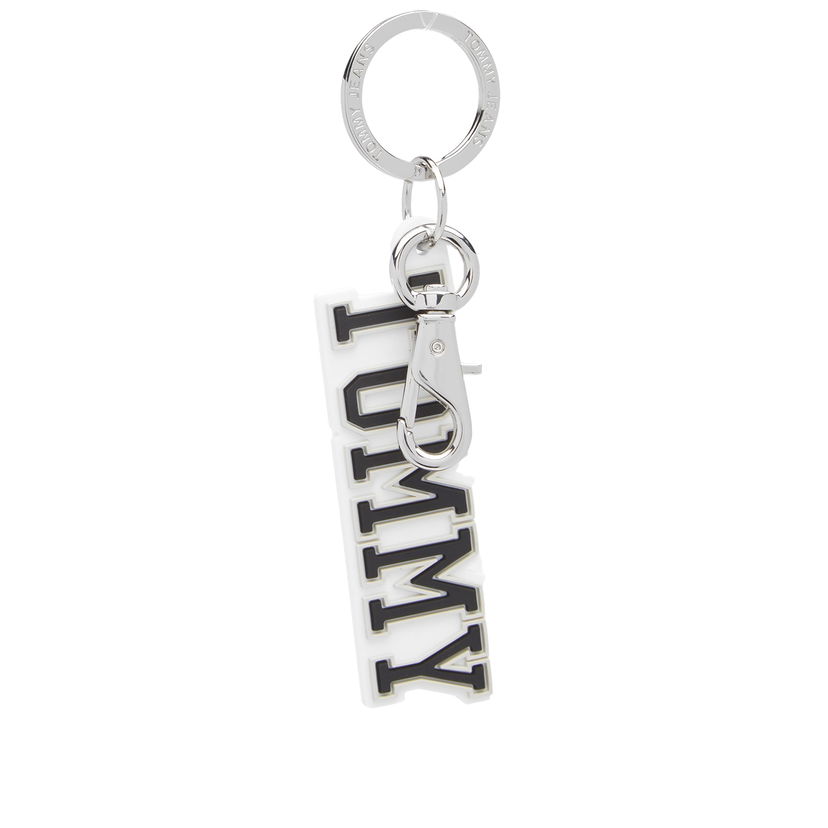 Nyckelringar Tommy Hilfiger Logo Keyring Vit | AW0AW14980AEV