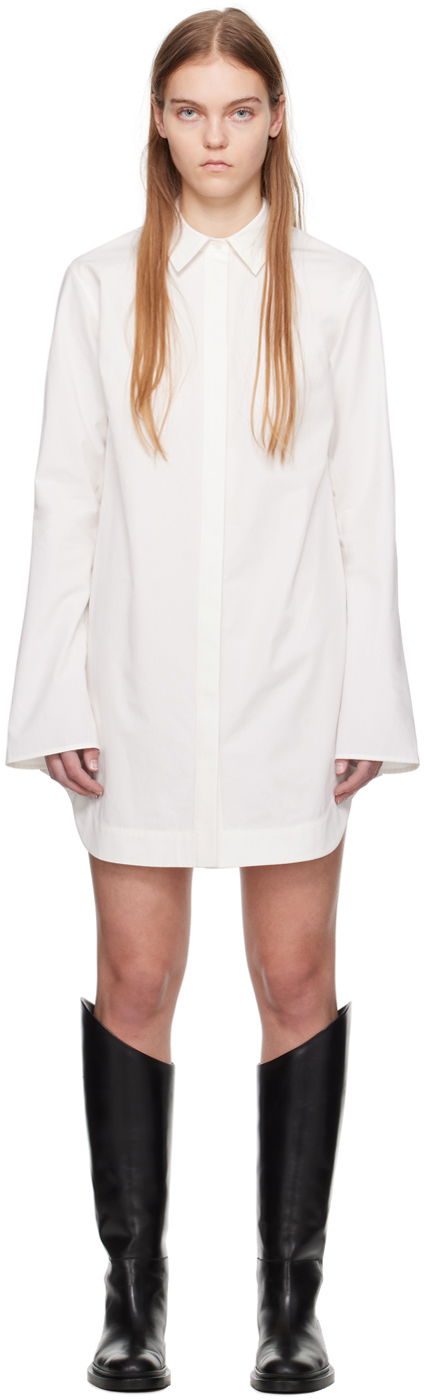 Klä Loulou de Saison Loulou de Saison Eknath Mini Shirt Dress Vit | EKNATH