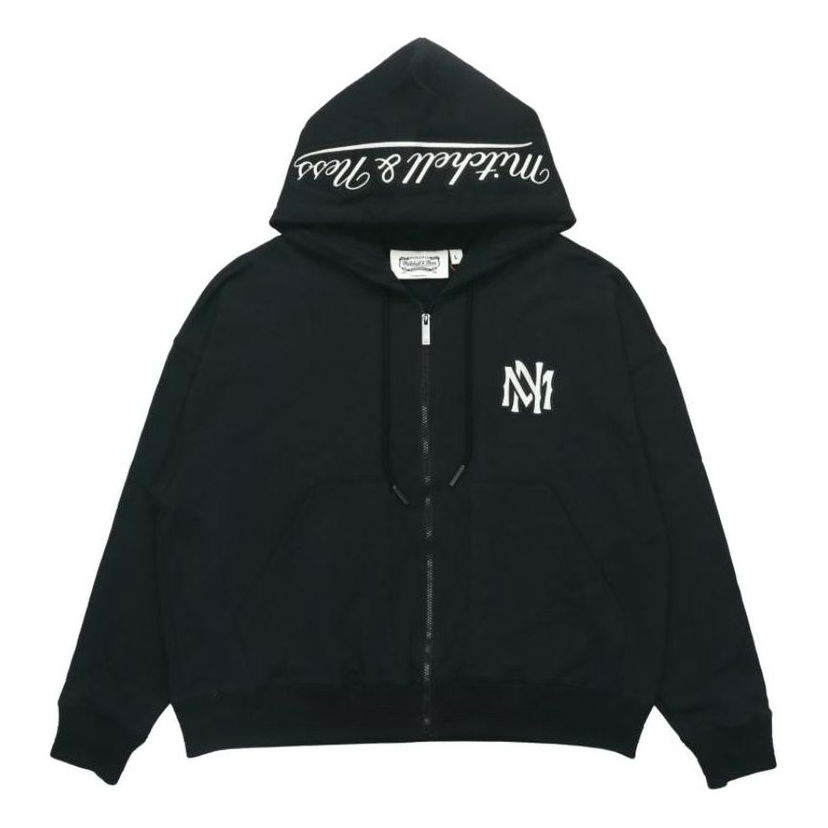 Sweatshirt Mitchell & Ness Mitchell & Ness NY Logo Zip Hoodie Svart | MNRQAWTOHC010-BLK