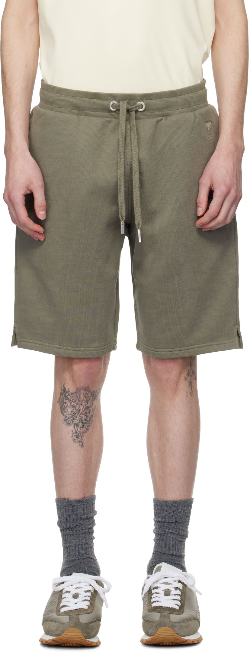 Shorts AMI AMI Paris De Coeur Dye Shorts Grön | HSO674.747