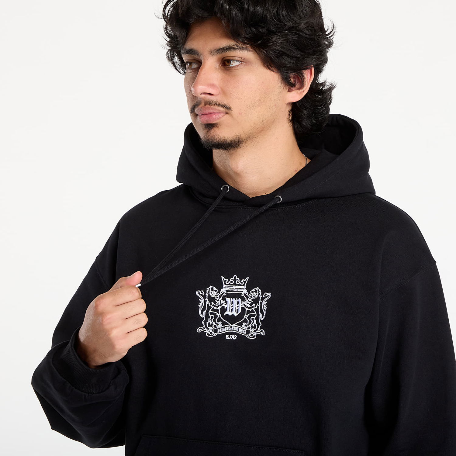 Sweatshirt Wasted Paris Wasted Paris Crest Hoodie Svart | WP_000289, 1