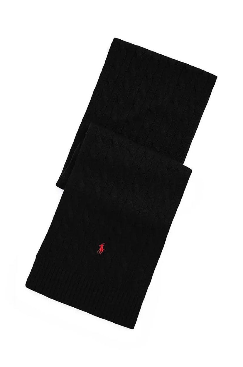 Halsduk Polo by Ralph Lauren Cable Scarf Svart | 449959345