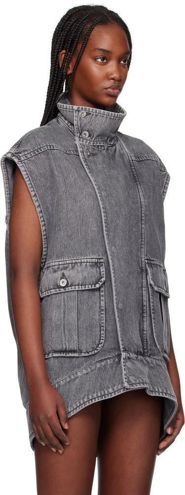 Väst JW Anderson JW Anderson Oversized Sleeveless High Neck Vest Grå | DJ0037-PG1745, 1