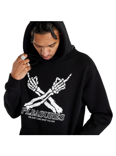 Sweatshirt Pleasures Don't Care Hoodie Svart | P23SP052 BLACK