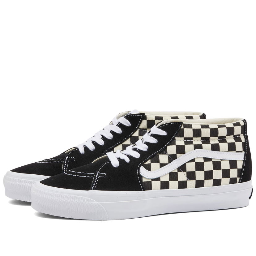 Skateboarding Vans Men's Sk8-Mid Reissue 83 Sneakers in Lx Checkerboard Black/Off White, Size UK 10 | END. Clothing Svart | VN000CQQ2BO