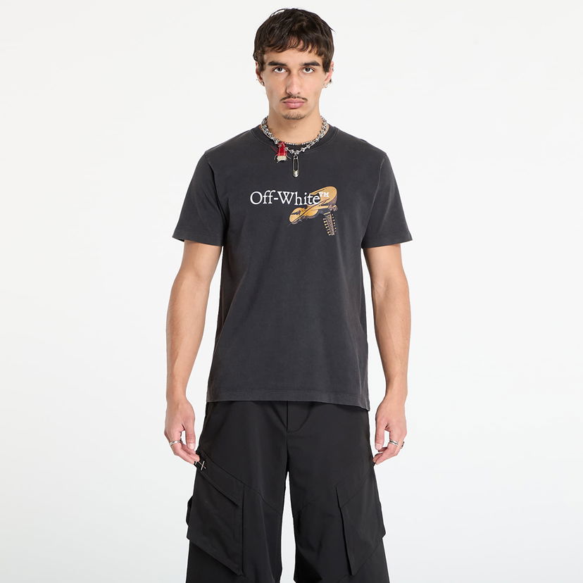 T-shirt Off-White Off-White Cupid Arrow Slim S/S Tee Svart | OMAA027F25JER00C1301