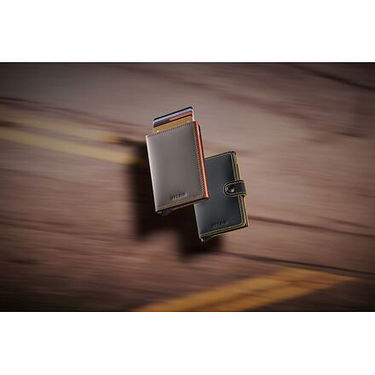 Plånbok Secrid Miniwallet - Matte - Truffle & Orange Svart | MM-Truffle-Orange, 5