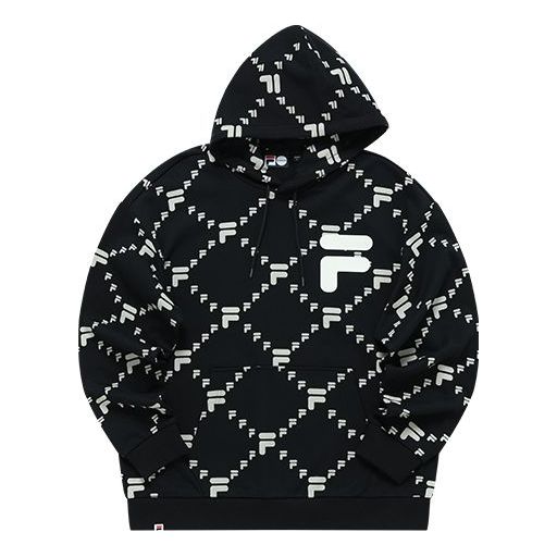 Sweatshirt FILA Fusion Logo Out of Box Hoodie Svart | T11U216205F-BK