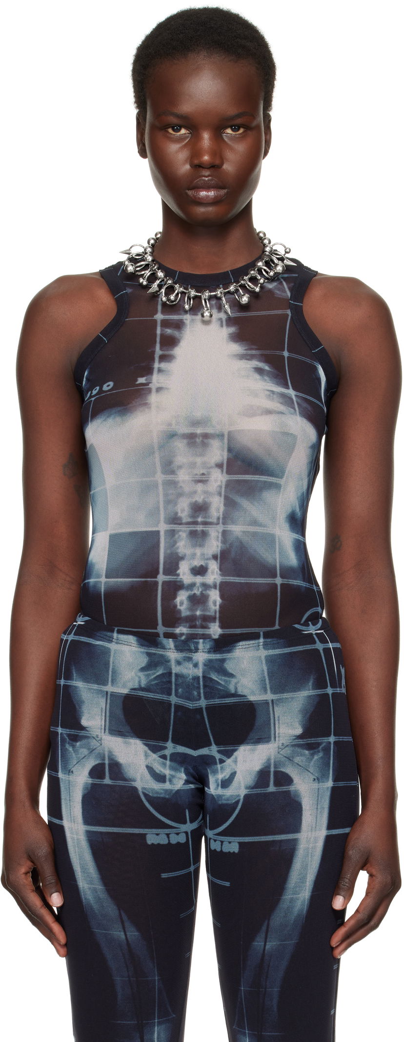 Damasker Jean Paul Gaultier Jean Paul Gaultier 'The Squeletor' Bodysuit Svart | 25/33-F-BD058-T580-005956