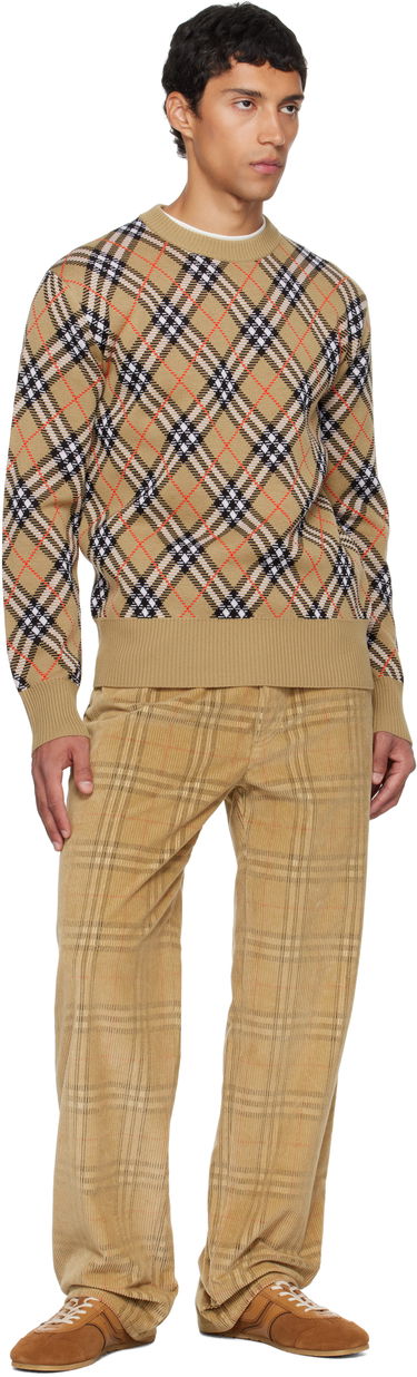 Sweater Burberry Burberry Check Snowdon Sweater Beige | 8110189, 3
