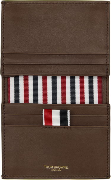 Plånbok Thom Browne Thom Browne Soft Calf Leather Single Card Holder Brun | MAW021L-L0117, 2