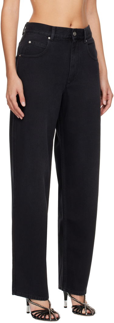 Jeans ISABEL MARANT Jenny High-Waisted Straight-Leg Jeans Svart | PA0590FA-B1H07I, 1