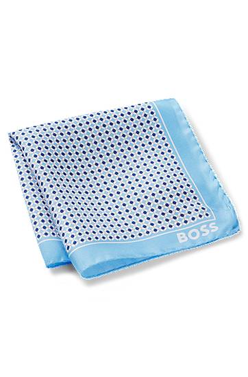 Halsduk BOSS BOSS Pocket Square with Modern Print Blå | 50540012, 1