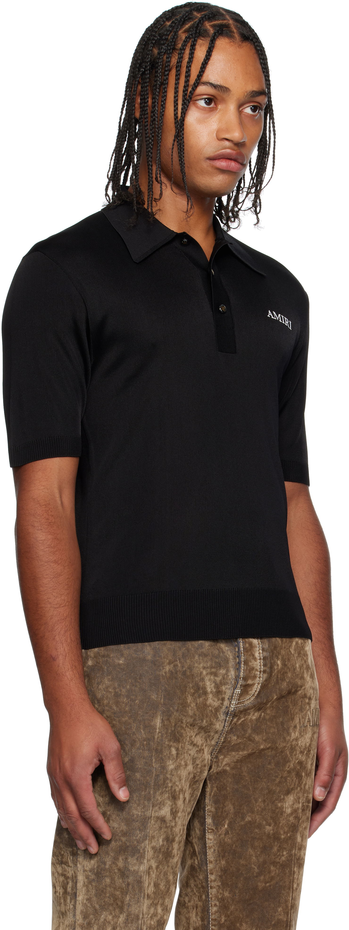 Polotröja AMIRI AMIRI Spirit Polo Svart | AMKNPO1067, 1