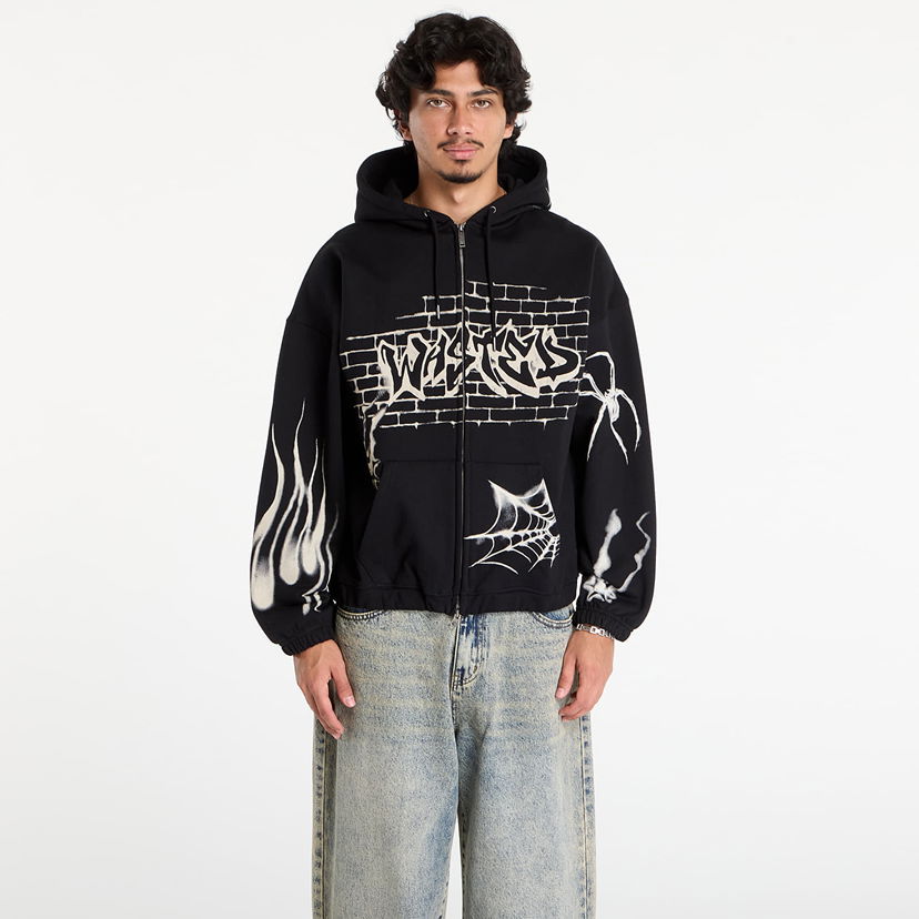 Sweatshirt Wasted Paris Wasted Paris Atm Boxy Zip Hoodie Svart | WP_000286