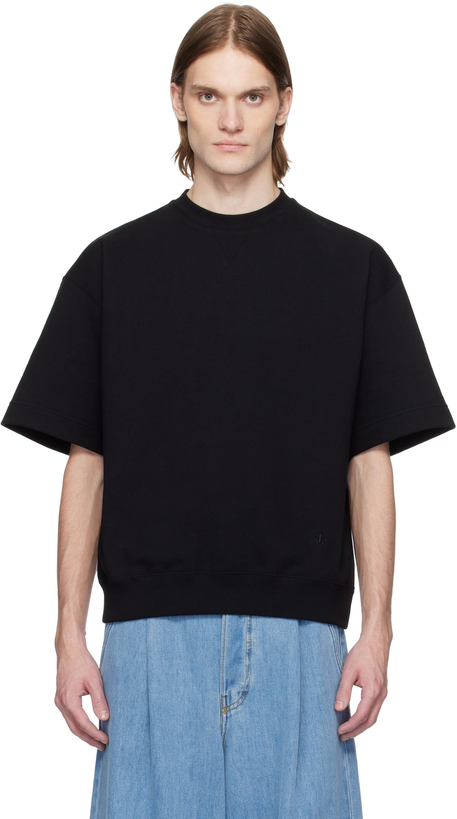 Sweater Jil Sander Jil Sander Crew-Neck T-Shirt Svart | J47GC0151_J20039, 0