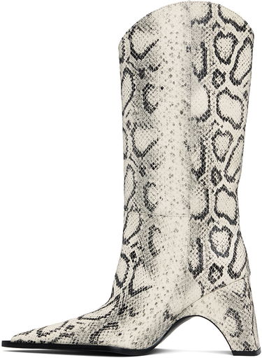 Sneakers och skor Coperni Snake Print Bridge Cowboy Boots Vit | COPSH16F6003, 2