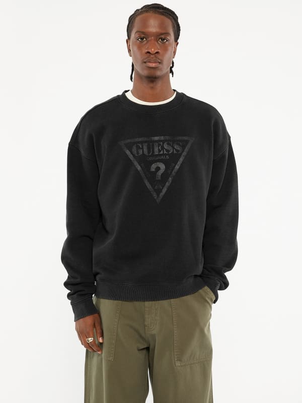 Sweatshirt GUESS Triangle Logo Sweatshirt Svart | M4BQ11K9V31