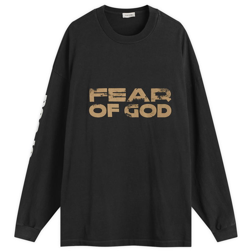 T-shirt Fear of God Fear of God Relaxed Long Sleeve T-Shirt Svart | FG25FW10-10402HWJUS-001