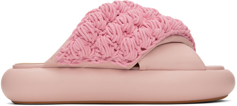 Sneakers och skor JW Anderson Pink Crochet Twister Platform Slides Blå | ANW42027A