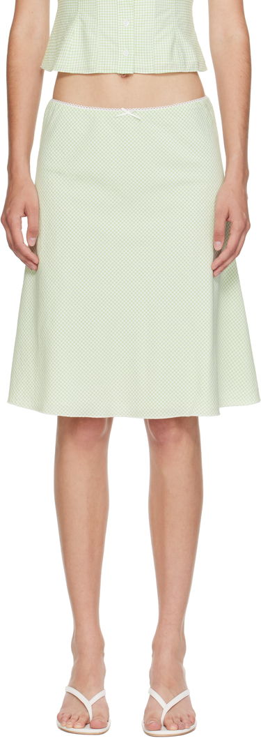 Kjol GUIZIO Guizio Gingham Paloma Midi Skirt Grön | P25338W152, 0