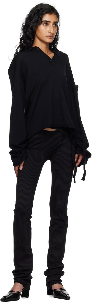 Polotröja Ottolinger Ottolinger Deconstructed Knit Polo Svart | 107-106207-01, 3