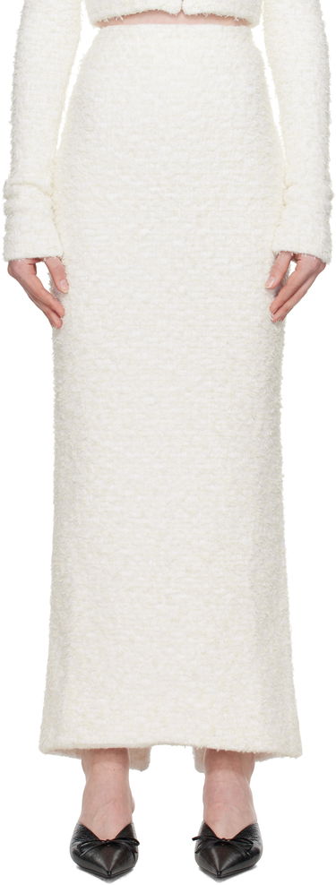 Kjol Balenciaga Balenciaga Tweed Maxi Skirt Vit | 796952 T3328, 0