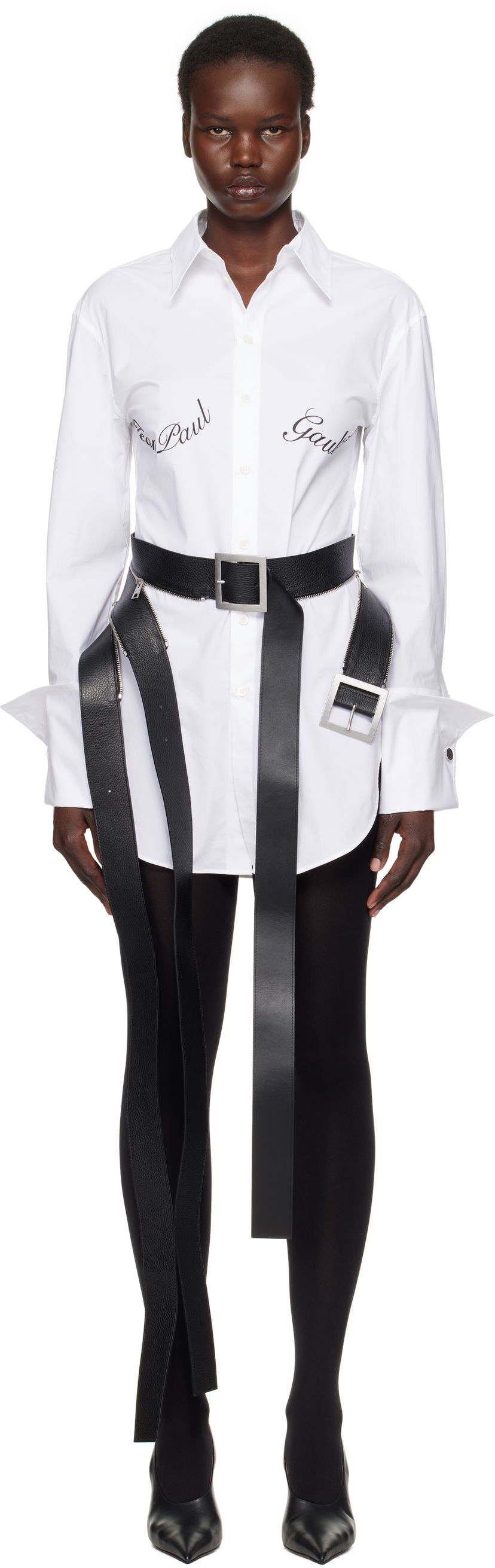 Skjorta Jean Paul Gaultier Jean Paul Gaultier Print Shirt Vit | 25/33-F-CH088I-C071-01