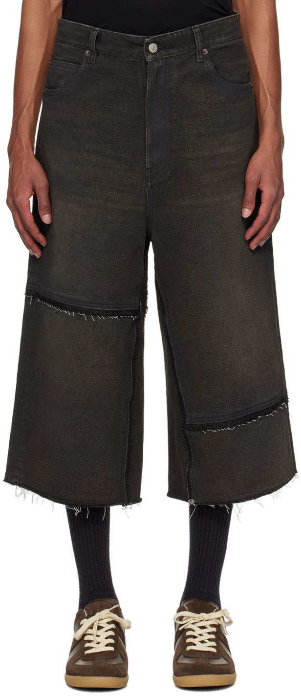 Shorts Maison Margiela Raw Edge Denim Shorts Svart | SH2MU0008 S30848