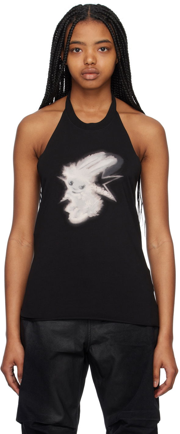 Linne We11done We11done Halter Tank Top Svart | WD-TT1-23-738-W-BK