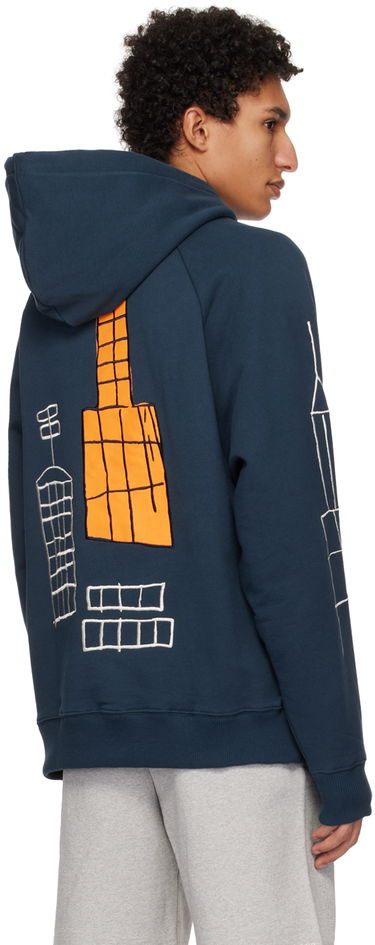 Sweatshirt Études Études Racing Empire Hoodie Mörkblå | E23MC271A01643, 2