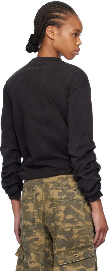 T-shirt We11done We11done Wrinkled Long Sleeve T-Shirt Svart | WD-TT0-25-775-U-BK, 2