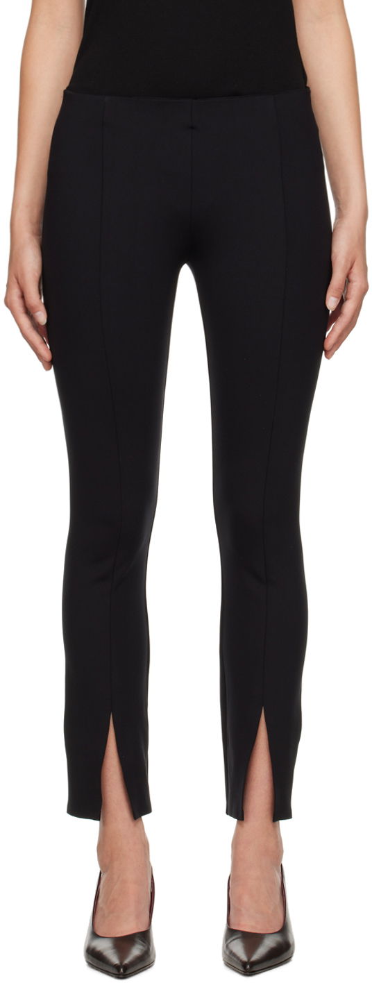 Damasker The Row Slim Fit Trousers with Front Slits Svart | 3448-K106