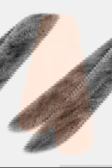Halsduk STAND STUDIO Lone Patterned Faux Fur Scarf Brun | 66566.9397, 0
