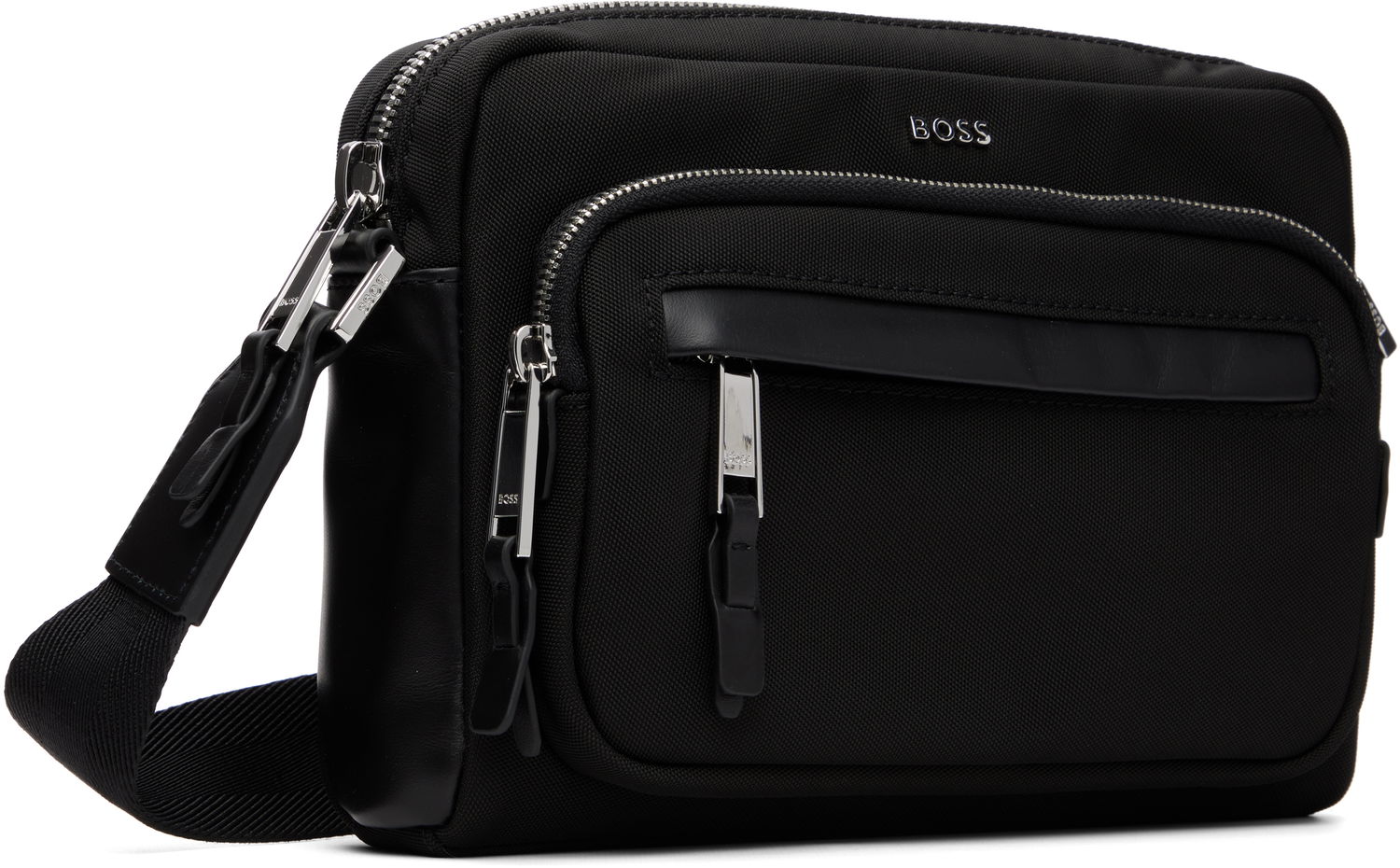 Axelväska BOSS Logo Hardware Crossbody Bag Svart | 50548010, 1