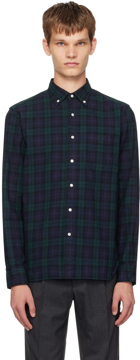 Skjorta BEAMS BEAMS PLUS Button Down Plaid Shirt Grön | 3811-0107-139