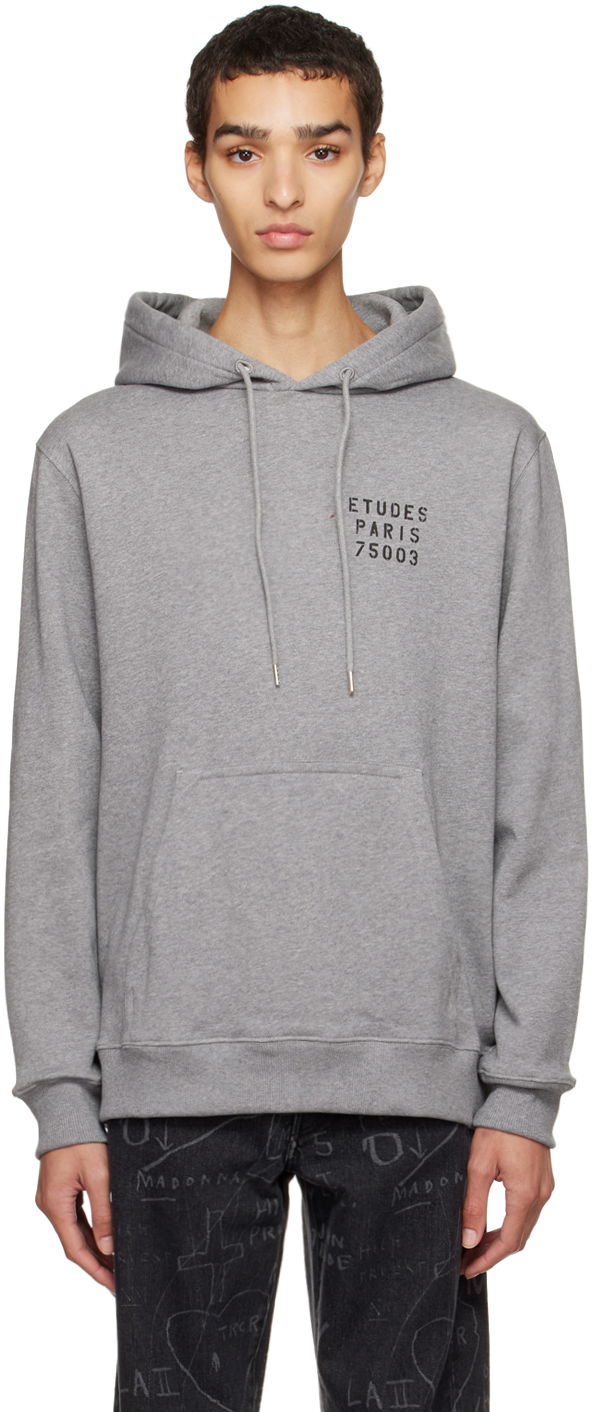Sweatshirt Études Small Stencil Klein Hoodie Grå | H22MM254OC20GR, 0