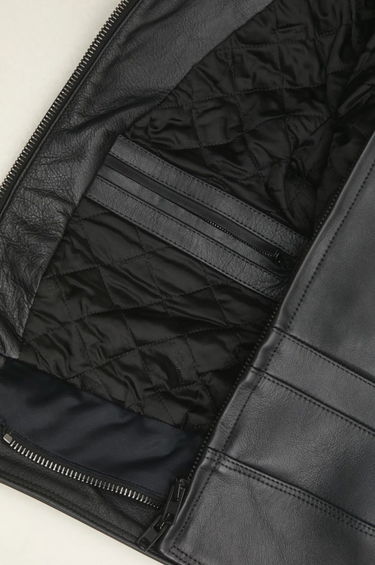 Jacka VETEMENTS VETEMENTS Racing Logo Leather Jacket Svart | UA66JA210B, 5