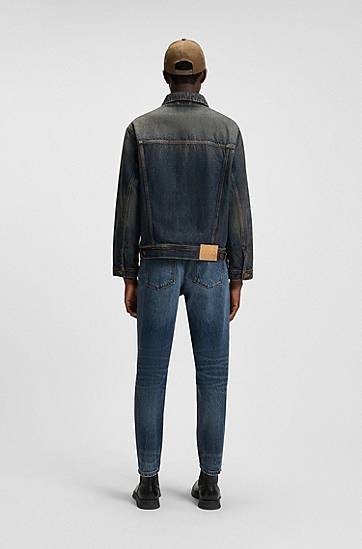 Jacka BOSS Regular-Fit Denim Jacket Blå | 50542904, 1