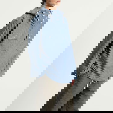 Skjorta Engineered Garments Engineered Garments Chambray Cagoule Shirt, Size Small Blå | 25F1A010-RK025, 2