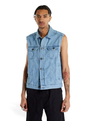 Väst Urban Classics Denim Vest Blå | TB514-02294