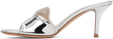 Sneakers och skor Gianvito Rossi Lucrezia 70 Metallic Leather Heeled Sandals Metallisk | G15070.70RIC.MET, 2