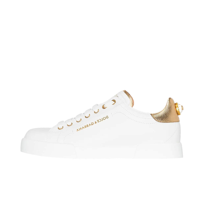 Sneakers och skor Dolce & Gabbana Portofino White Gold Pearl W Vit | CK0159AN2988B996