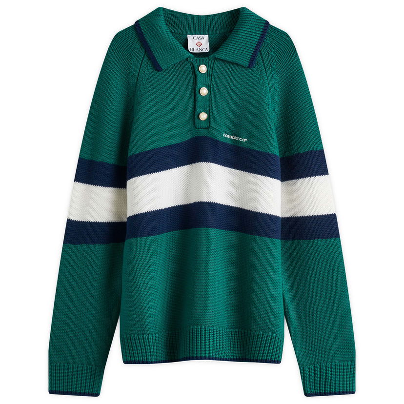 Polotröja Casablanca Color Block Polo Grön | MPS25-KW-827-01