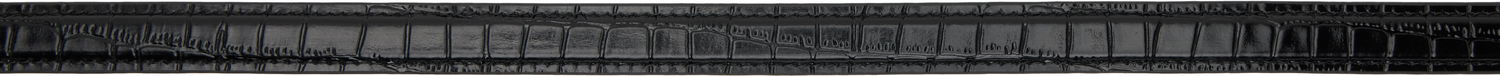 Bälten Anine Bing ANINE BING Monogram Embossed Croc Belt Svart | A-12-10461-BLK1, 1