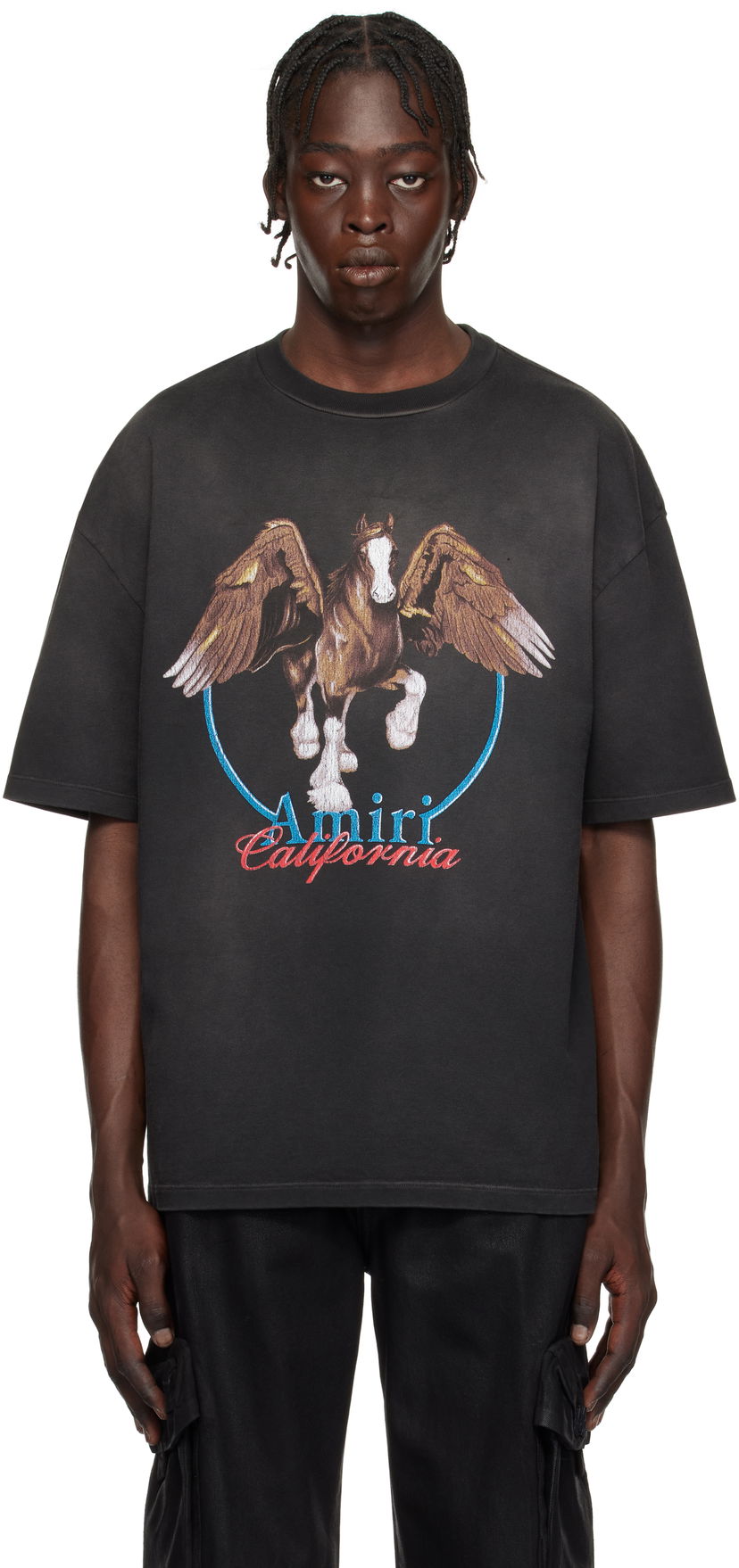 T-shirt AMIRI Vintage Wash Pegasus Graphic T-Shirt Svart | AMJYTE1130