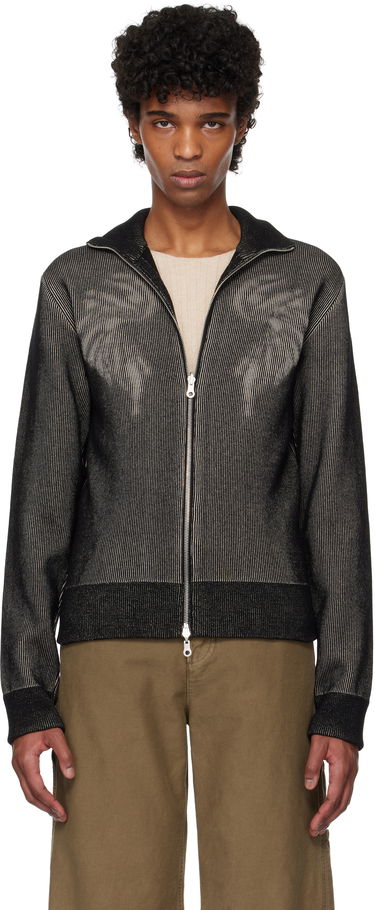 Sweater Dries Van Noten Dries Van Noten Zip-Up Knit Sweater Svart | 251-021223-1711, 0